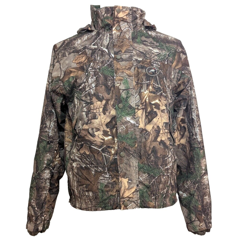 RedHead Men's Medium Camo Rain Jacket Waterproof Hooded Hunting Shell Realtree